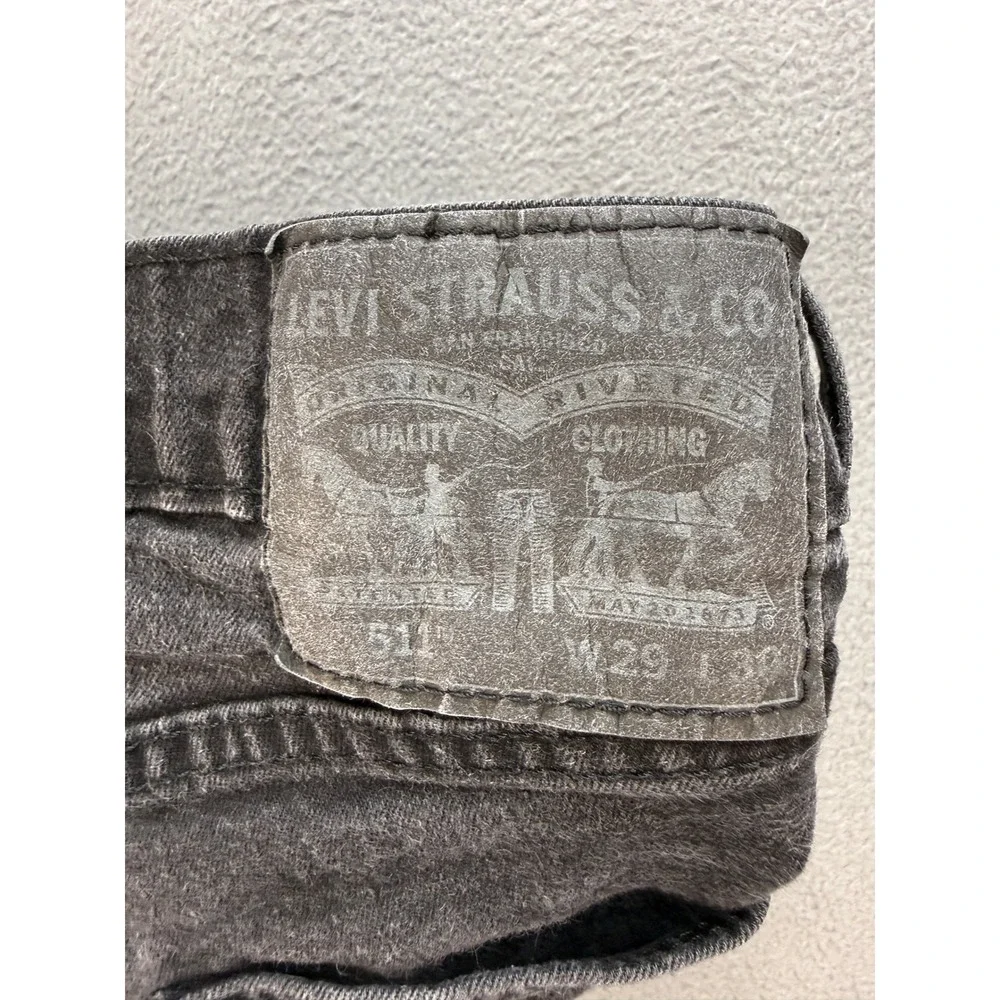 Levis 511 Slim Fit Jeans Men 29x30 (FIT 28x27) Black Denim Casual Streetwear
